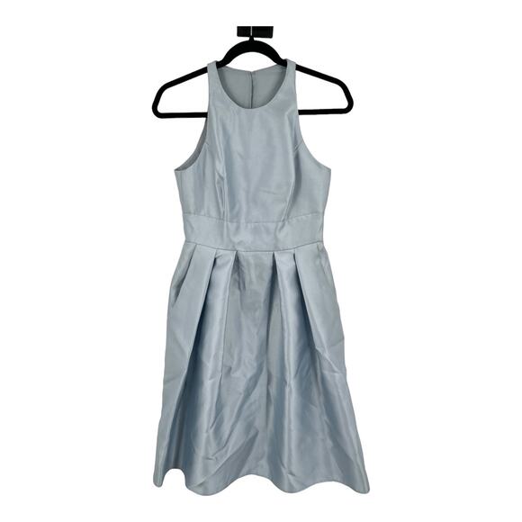 ALFRED SUNG Dresses & Skirts - Alfred Sung dress mist D769 pleated satin a-line blue size 2